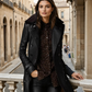 Women's Luxurious Faux Leather Trench Coat 1