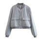 Women's Maven Cropped Bomber Jacket 12