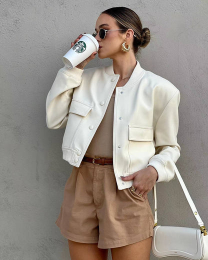 Women's Maven Cropped Bomber Jacket 4