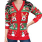 Women's Merry Xmas Holiday Knitted Cardigan Sweater 0