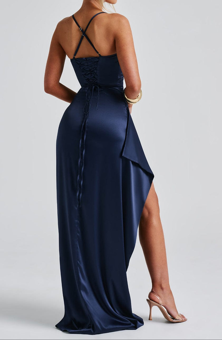Women’s Navy Blue Evening Maxi Dress 1
