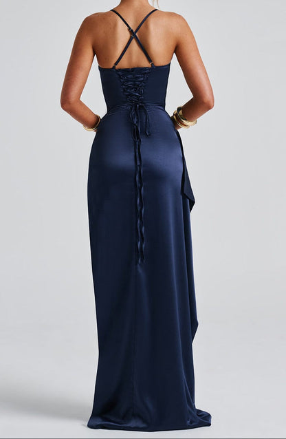 Women’s Navy Blue Evening Maxi Dress 3