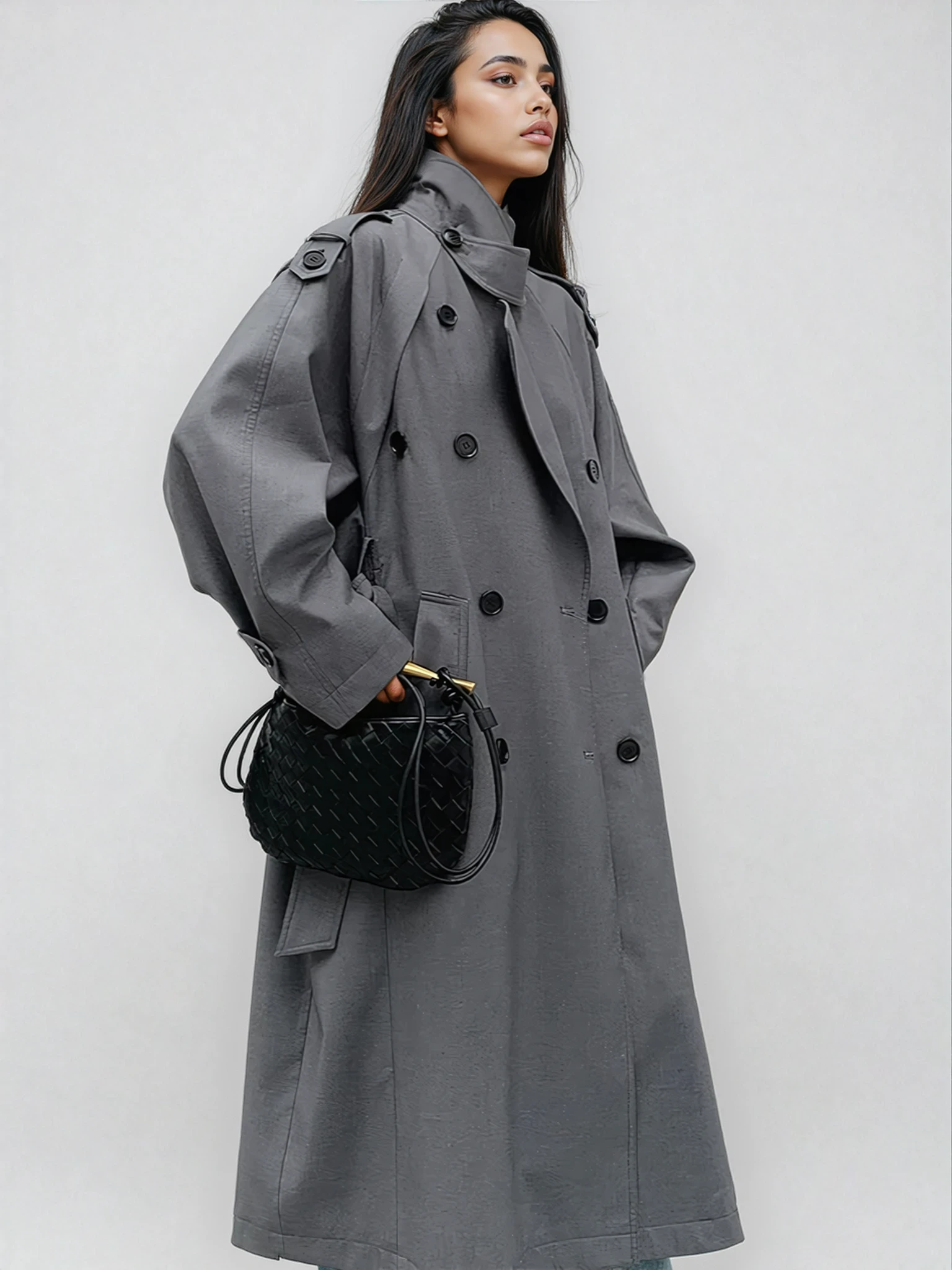 Women's Oversized Long Trench Coat 0