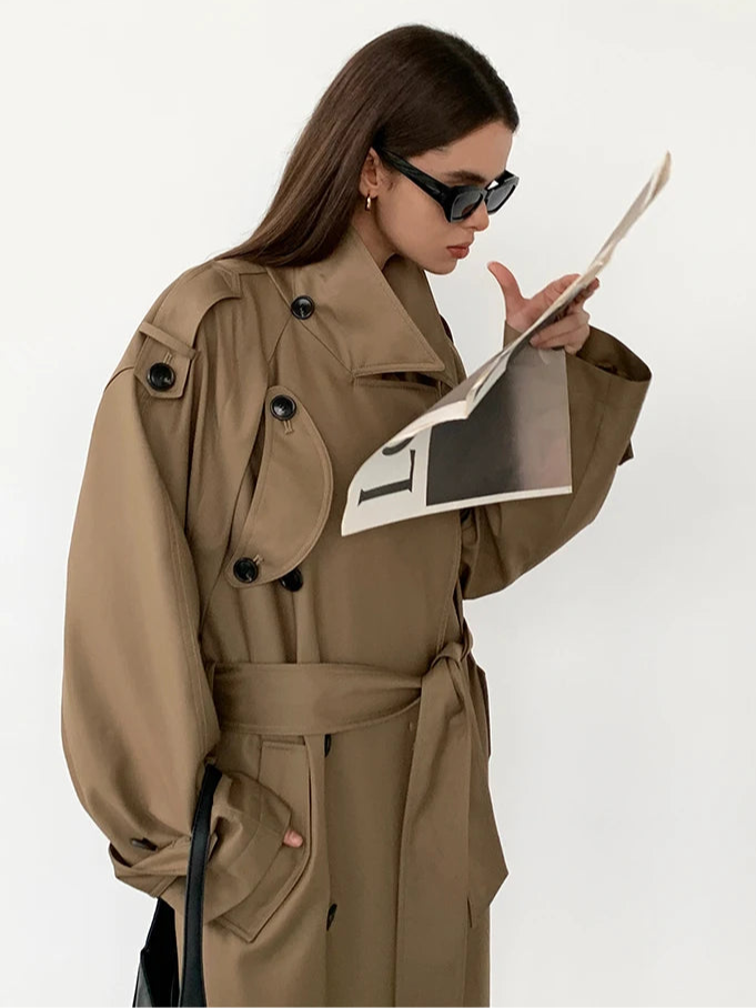 Women's Oversized Long Trench Coat 1