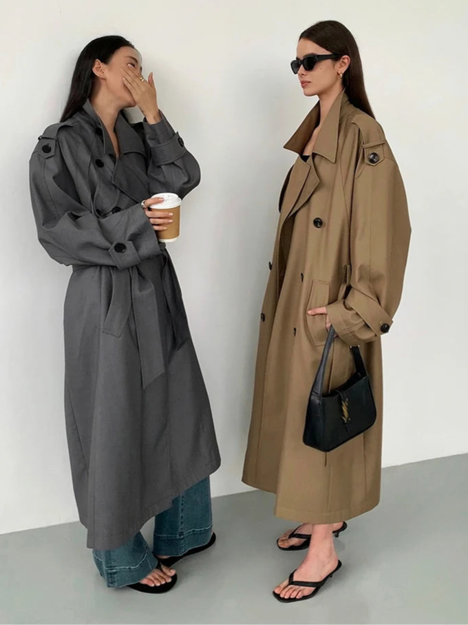 Women's Oversized Long Trench Coat 2