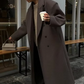 Women's Oversized Longline Double-Breasted Wool Coat 0