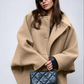 Women's Oversized Wool-Blend Coat with Button Closure 2