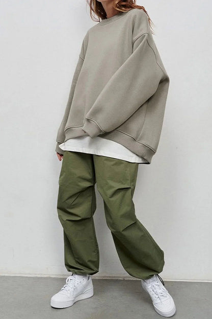 Women's Oversized sweatshirt with round neck 9