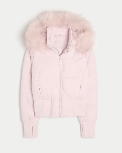 Women's Quilted Winter Jacket with Removable Hood 7