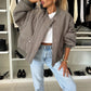 Women's Relaxed Quilted Bomber Jacket 4