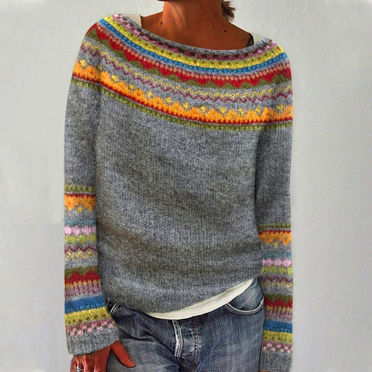 Women's Retro Knitted Sweater 2