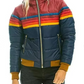 Women's Retro Striped Padded Puffer Jacket 0