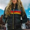 Women's Retro Striped Padded Puffer Jacket 4