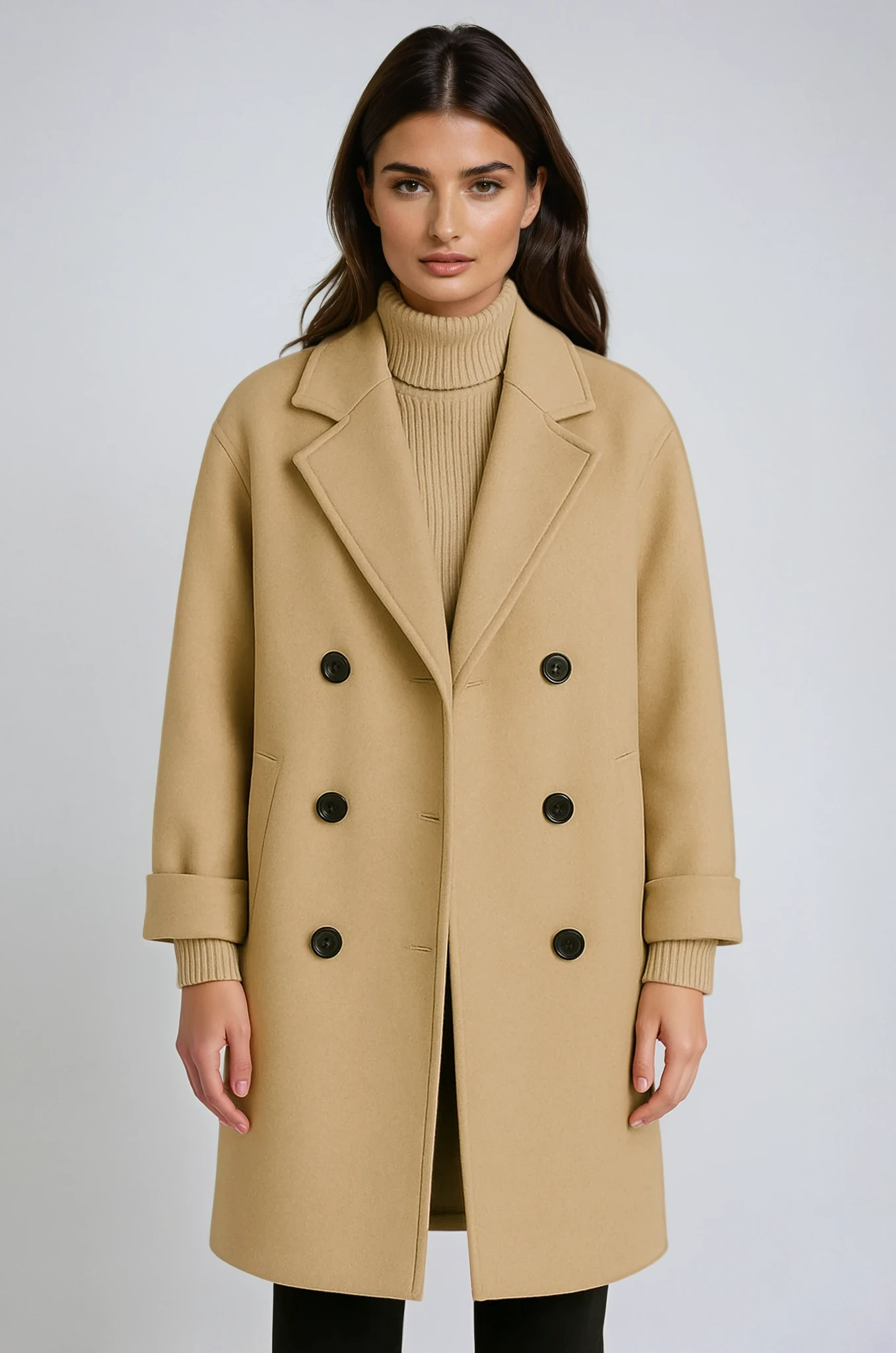 Women's Rivoli Classic Belted Wool Coat 0