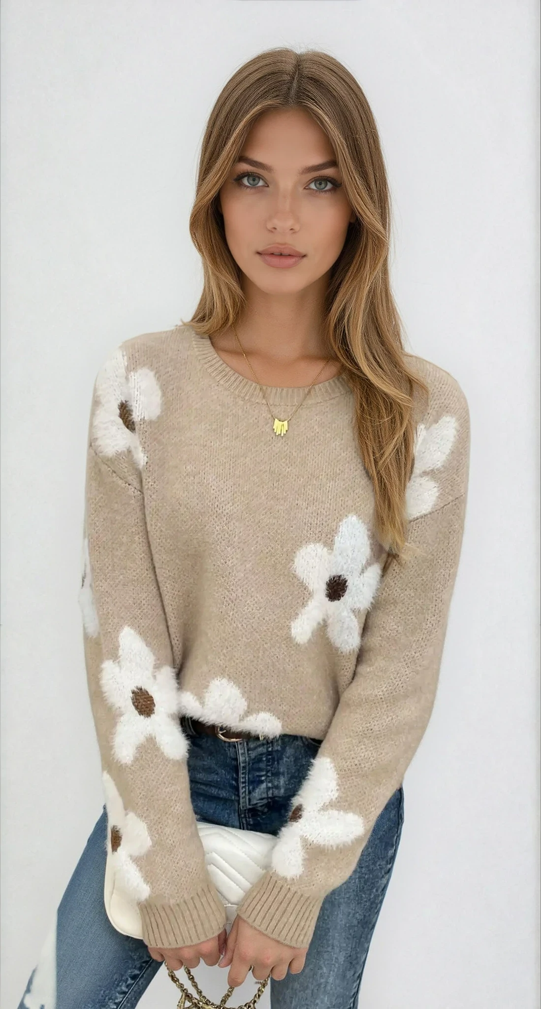 Women's Round Neck Knit Sweater 0