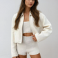 Women's Sadie Boucle Cropped Jacket 0