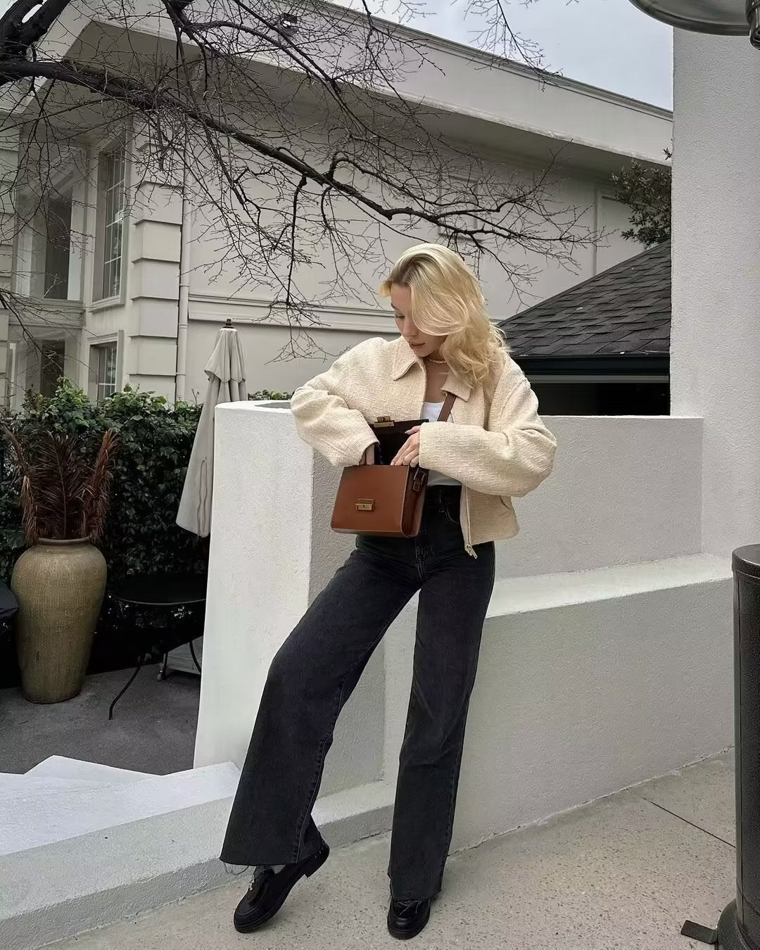 Women's Sadie Boucle Cropped Jacket 6