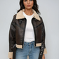 Women's Short Leather Winter Jacket 0