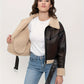 Women's Short Leather Winter Jacket 1