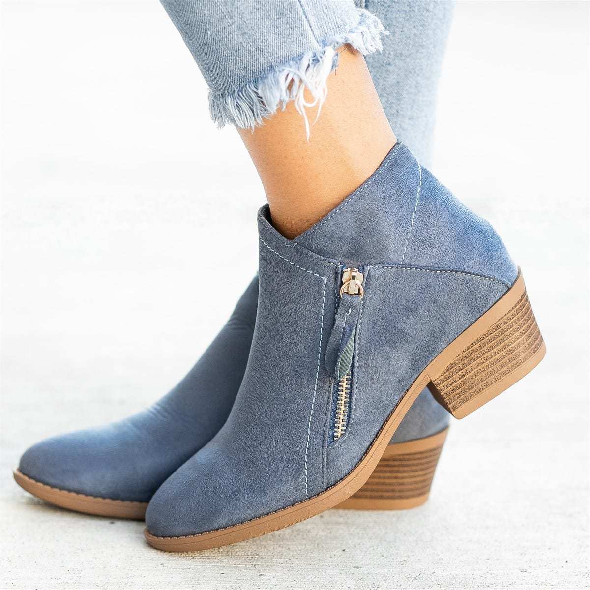 Women's Short Suede Ankle Boots 0