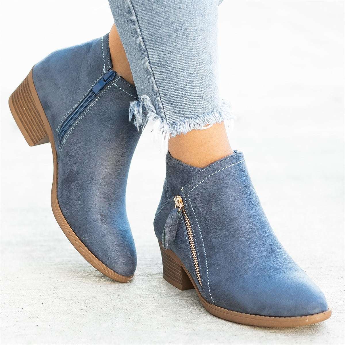 Women's Short Suede Ankle Boots 1