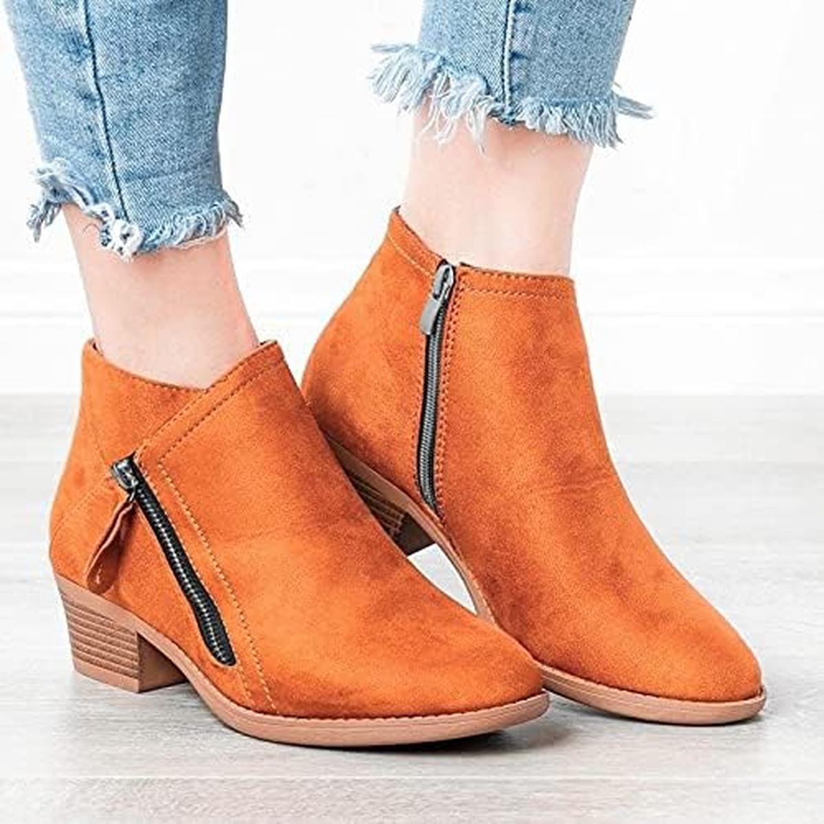 Women's Short Suede Ankle Boots 5