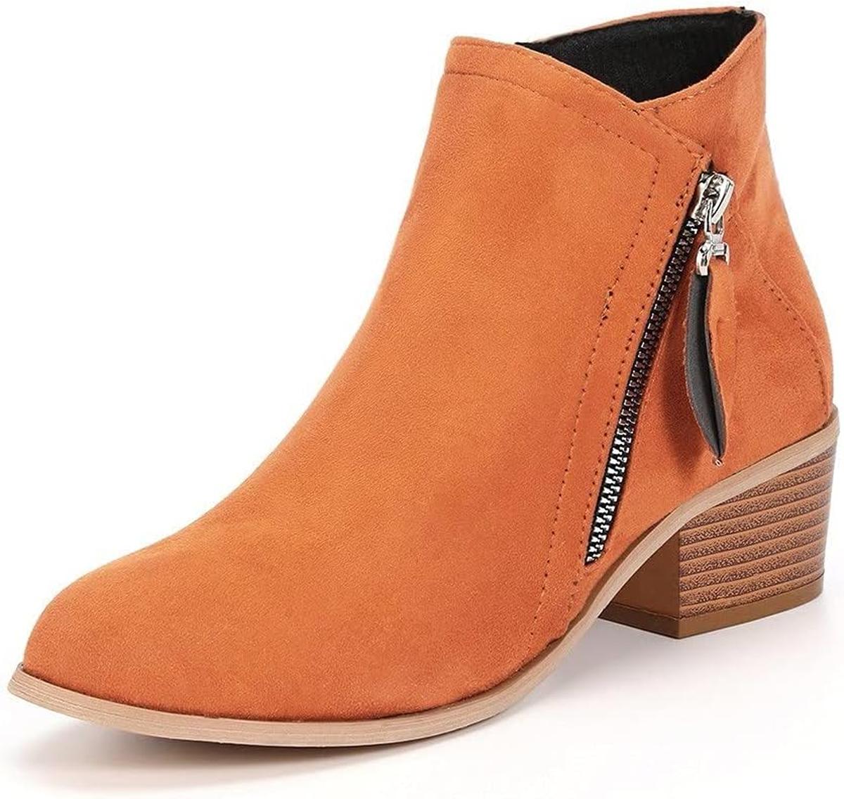 Women's Short Suede Ankle Boots 6