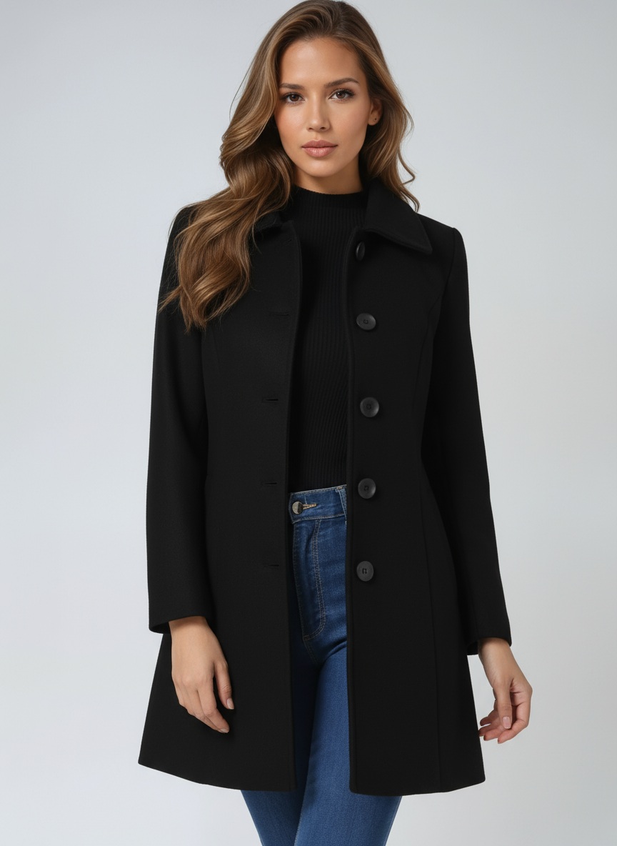 Women's Single Breasted Winter Trench Coat 0