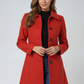 Women's Single Breasted Winter Trench Coat 10