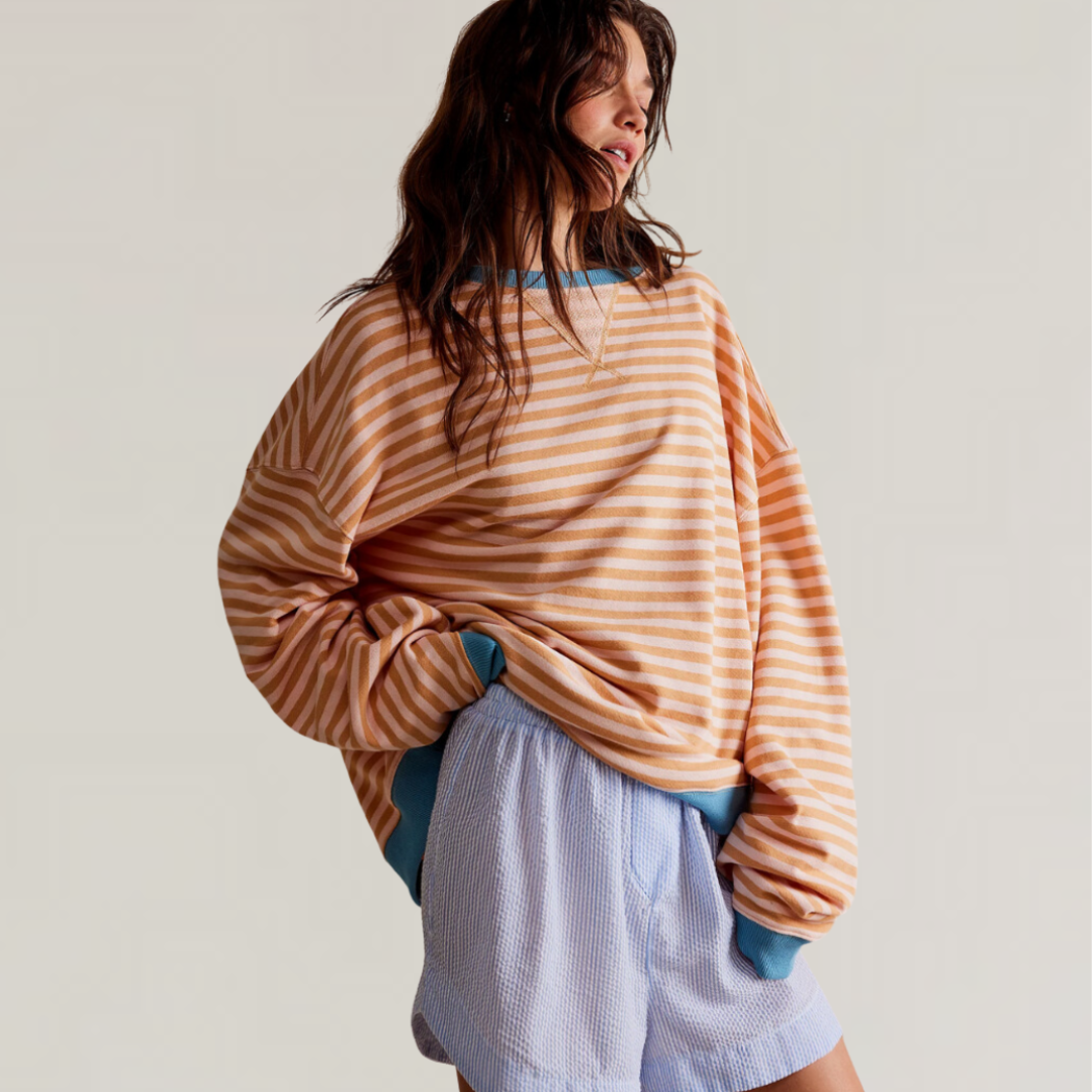 Women's Striped Oversized Sweater 0