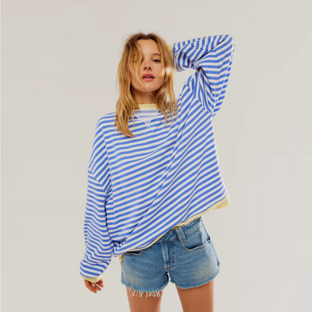 Women's Striped Oversized Sweater 1