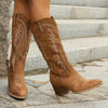 Women's Suede Cowboy Boots with Block Heel 0