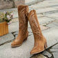 Women's Suede Cowboy Boots with Block Heel 1