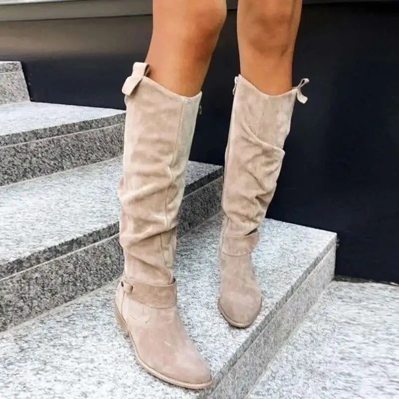 Women's Suede Knee-High Boots 7