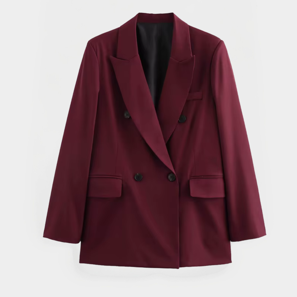Women’s Tailored Burgundy Blazer – Refined Fit for Smart-Casual Looks 1