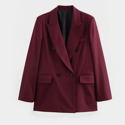 Women’s Tailored Burgundy Blazer – Refined Fit for Smart-Casual Looks 1