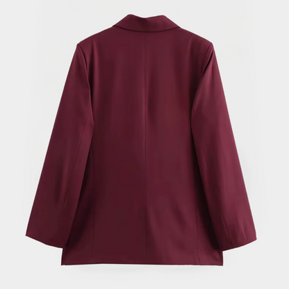 Women’s Tailored Burgundy Blazer – Refined Fit for Smart-Casual Looks 2