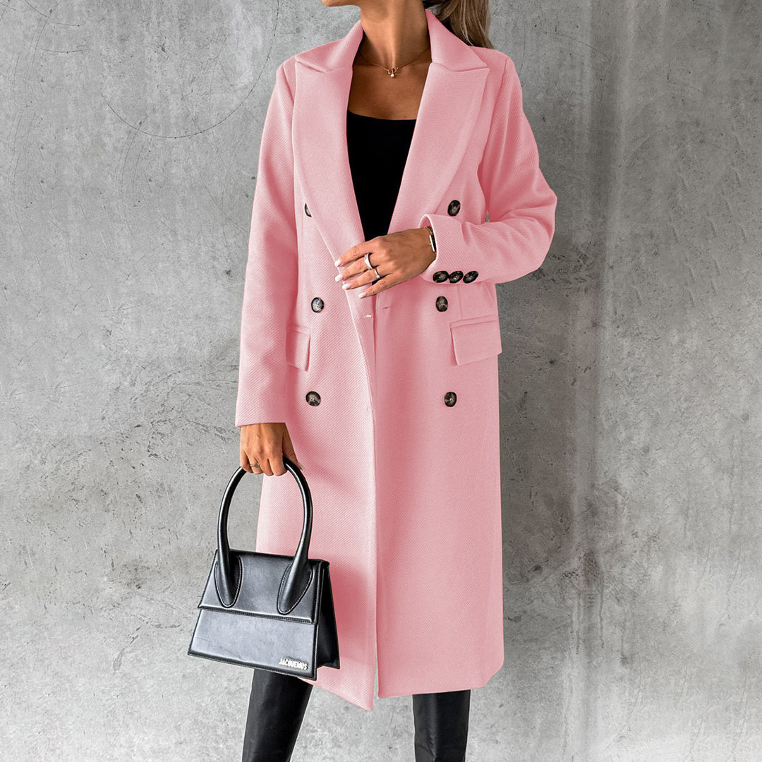 Women's Tailored Double-Breasted Coat 0