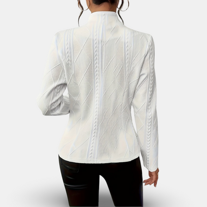 Women’s Textured Blazer – Tailored Fit with Geometric Detailing 1