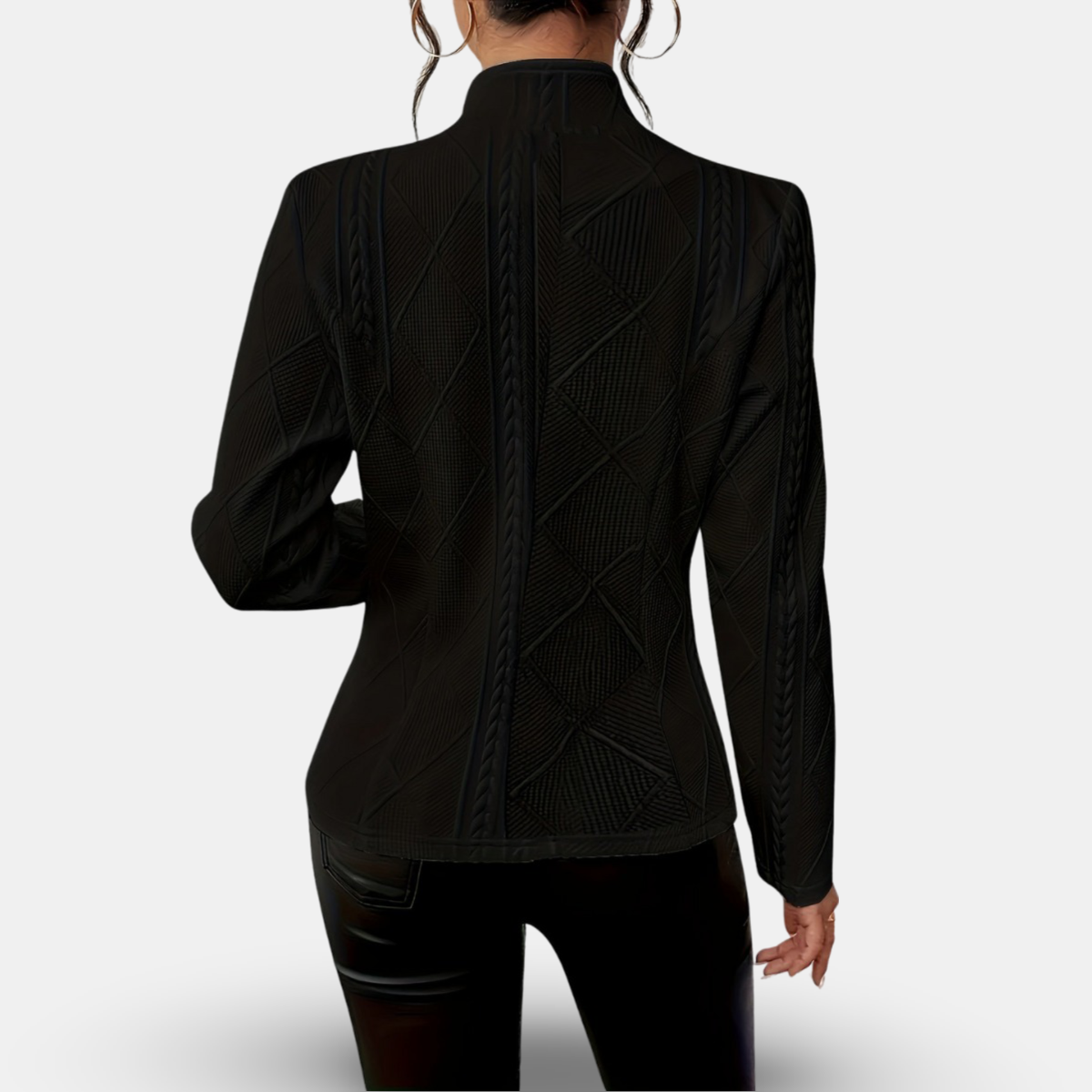 Women’s Textured Blazer – Tailored Fit with Geometric Detailing 3