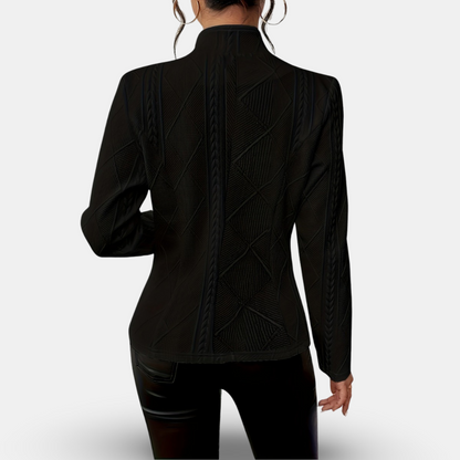 Women’s Textured Blazer – Tailored Fit with Geometric Detailing 3