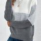 Women's Three-color Knitted Patchwork Sweater 0