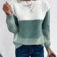 Women's Three-color Knitted Patchwork Sweater 10