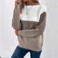Women's Three-color Knitted Patchwork Sweater 2