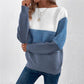 Women's Three-color Knitted Patchwork Sweater 4
