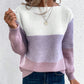 Women's Three-color Knitted Patchwork Sweater 5