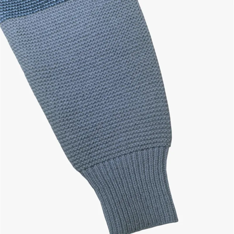 Women's Three-color Knitted Patchwork Sweater 7