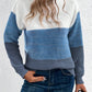 Women's Three-color Knitted Patchwork Sweater 8