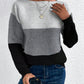 Women's Three-color Knitted Patchwork Sweater 9