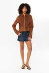 Women's Tula Cropped Faux Suede Jacket 0